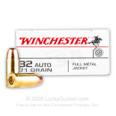 32 ACP Ammo For Sale - 71 gr FMJ Winchester USA Ammo Online