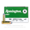 38 Special + P - 125 gr SJHP - Remington UMC- 500 Rounds