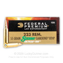 Cheap 223 Rem Ammo For Sale - 55 Grain Sierra GameKing BTHP Ammunition in Stock by Federal LE Tactical - 500 Rounds