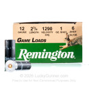 Cheap 12 ga - 2-3/4" 1 oz #6 Game Load - Remington  - 25 Rounds