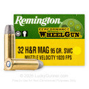Remington Performance WheelGun 32 H&R Magnum Ammo For Sale - 95 Grain SWC - 20 Rounds