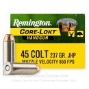 Remington Core-Lokt 45 Long Colt Ammo For Sale - 237 Grain JHP - 20 Rounds