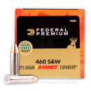 Premium 460 S&W Mag Ammo For Sale - 275 Grain Barnes Expander SCHP Ammunition in Stock by Federal Vital-Shok - 20 Rounds