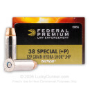38 Special +P - 129 gr Hydra-Shok JHP - Federal Law Enforcement - 50 Rounds