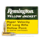 22 LR Ammo For Sale - 33 gr Truncated Cone Hollow Point Ammunition - Remington Yellow Jacket - 50 Rounds