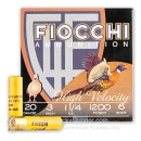 Cheap 20 ga High Velocity Shot Shells For Sale - 3" 1-1/4oz  #6 Shot by by Fiocchi - 25 Rounds