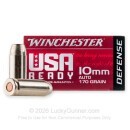 Winchester USA Ready Defense 10mm Auto Ammo For Sale - 170 Grain JHP - 20 Rounds