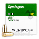 45 ACP - 230 gr MC - Remington UMC - 100 Rounds