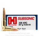 Hornady Subsonic 338 ARC Ammo For Sale - 307 Grain Sub-X - 20 Rounds