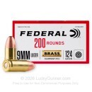 Federal Champion 9mm Ammo For Sale - 124 Grain FMJ - 200 Rounds