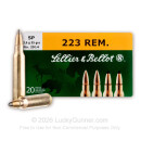 223 Rem Ammo In Stock - 55 gr SP Sellier & Bellot Ammunition For Sale  - 20 Rounds