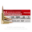 Fiocchi Hyperformance Match 6.5 PRC Ammo For Sale - 140 Grain RDF - 20 Rounds