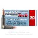 MAXXTech Steel Series NFR 7.62x39 Ammo For Sale - 123 Grain FMJ - 600 Rounds