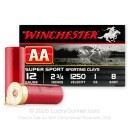 Bulk 12 Gauge Ammo For Sale - 2-3/4” 1oz. #8 Shot Ammunition in Stock by Winchester AA - 250 Rounds