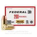 Federal Champion 380 Auto Ammo For Sale - 95 Grain FMJ - 200 Rounds