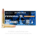 Cheap 360 Buckhammer Ammo For Sale - 180 Grain JSP Ammunition in Stock by Federal Power-Shok - 20 Rounds