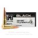 Hornady BLACK 338 ARC Ammo For Sale - 170 Grain MonoFlex - 20 Rounds