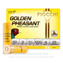 Cheap 20 ga 3" Golden Pheasant Fiocchi Shells For Sale - 3" Nickel Plated Lead #4 Loads by Fiocchi - 25 Rounds