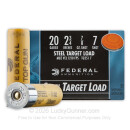 20 Gauge Ammo - 2-3/4" Steel Shot Target shells - 7/8 oz - #7 - Federal Top Gun - 25 Rounds