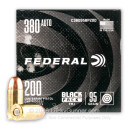 Bulk 380 Auto Ammo For Sale - 95 Grain FMJ Ammunition in Stock by Federal Black Pack - 800 Rounds