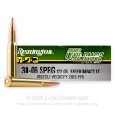 Remington Premier Long Range 30-06 Ammo For Sale - 172 Grain Speer Impact - 20 Rounds
