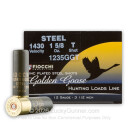 Cheap 12 Gauge Ammo For Sale - 3-1/2" 1-5/8 oz. #T Steel Shot Ammunition in Stock by Fiocchi Golden Goose - 25 Rounds