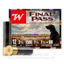 Premium 12 Gauge Ammo For Sale - 3” 1-1/4oz. BB & #1.5 Steel Shot Ammunition in Stock by Winchester Final Pass - 25 Rounds