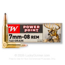 Cheap 7mm-08 Rem Ammo For Sale - 140 Grain PP Ammunition in Stock by Winchester Super-X - 20 Rounds
