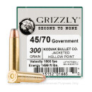 Grizzly 45-70 Govt. Ammo For Sale - 300 Grain JHP - 20rds