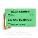 Bulk 300 AAC Blackout Ammo For Sale - 124 Grain FMJ Ammunition in Stock by Sellier & Bellot - 500 Rounds
