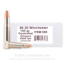 Underwood 30-30 Ammo For Sale - 140 Grain Controlled Chaos - 20 Rounds