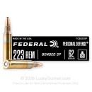 Federal Personal Defense 223 Rem Ammo For Sale - 62 Grain Bonded SP - 20 Rounds
