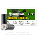 12 Gauge - 2-3/4" 1oz. #6 Steel Shot - Remington Sportsman Hi-Speed Steel - 250 Rounds