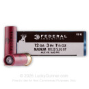 Cheap 12 ga Ammo For Sale - 3" 1-1/4 oz HP Rifled Slug Ammunition by Federal Power Shok - 5 Rounds