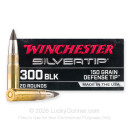 300 AAC Blackout - 150 Grain Defense Tip - Winchester Silvertip - 20 Rounds