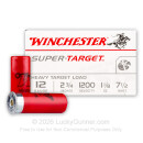12 Gauge Ammo - 2-3/4" Lead Heavy Shot Target shells - 1-1/8 oz - #7-1/2 - Winchester Super Target - 25 Rounds