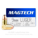 Bulk 9mm Ammo For Sale - 124 Grain JSP Ammunition in Stock by Magtech - 1000 Rounds