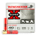 410 Bore Ammo - Winchester Upland & Small Game 2-1/2" #6 Shot - 25 Rounds