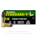 Remington Standard V 22 LR Ammo For Sale - 38gr LRN - 550rds