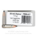 300 AAC Blackout - 110 Grain Polymer Tip - Underwood - 20 Rounds