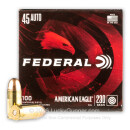 Bulk 45 ACP Ammo For Sale - 230 Grain FMJ Ammunition in Stock by Federal American Eagle - 500 Rounds