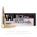 308 - 155 Grain ELD Match - Hornady BLACK - 200 Rounds
