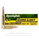 Remington Core-Lokt 6mm Creedmoor Ammo For Sale - 100 Grain PSP - 20 Rounds