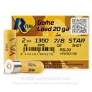 Bulk 20 Gauge Ammo For Sale - 2-3/4” 7/8oz. Rifled Slug Ammunition in Stock by Rio Royal Star - 250 Rounds