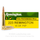 Bulk 223 Rem Ammo For Sale - 55 Grain Pointed Soft Point Ammunition in Stock by Remington - 200 Rounds