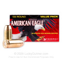 40 S&W Ammo - 180 Grain FMJ - Federal American Eagle 40 cal Ammunition - 100 Rounds