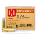 45 Long Colt Ammo - 255 gr LFN Cowboy - Hornady Ammunition - 20 Rounds