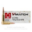 Hornady V-Match 6.5 PRC Ammo For Sale - 100 Grain ELD-VT - 20 Rounds