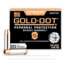 Premium 357 Magnum Defense Ammo For Sale - 135 gr JHP Speer Gold Dot Short Barrel Ammunition In Stock - 20 Rounds