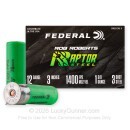 Premium 12 Gauge Ammo For Sale - 3” 1-3/8oz. #3 Steel Shot Ammunition in Stock by Federal Rob Roberts Raptor Steel - 25 Rounds